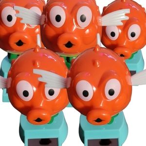 5-Sun-Catcher Solar Powered Dancing Blowfish, 1 Kayaker & 1 Man On Tree -TOTAL 7